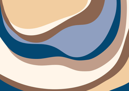 Colored abstract wave round shapes. design template. vectorのイラスト素材