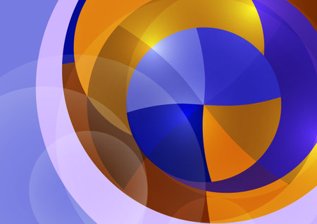 Colorful abstract circles, parts of a circle. overlay circles. Fashion cover for poster, cover, banner, flyer, brochure. vector illustrationのイラスト素材