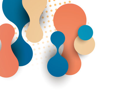 Abstract overlay shapes. Wavy shapes, flowing elements, flow lines. Trendy futuristic design for banner, flyer, poster, logo. vector illustration.のイラスト素材