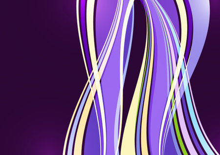 Bright overlapping flowing stripes and lines. modern design. vector illustrationのイラスト素材