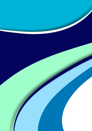 Set of colorful smooth motion abstract wave. Smooth futuristic wave lines. Business, technology message, presentation or personality. Vectorのイラスト素材