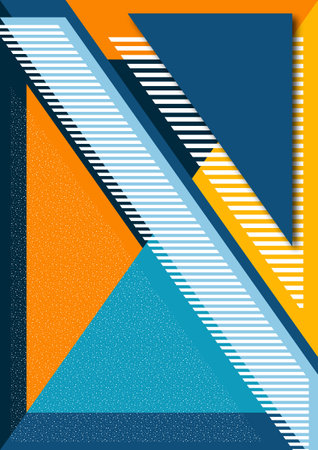 Geometric shapes and lines. Modern design, creative concept, modern diagonal abstract background. vector illustrationのイラスト素材