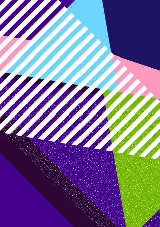Geometric shapes and lines. Modern design, creative concept, modern diagonal abstract background. vector illustrationのイラスト素材