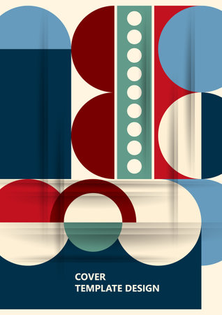 Modern laconic geometric composition for cards, heading, invitation, poster, social networks, publications after publication. vector illustration.のイラスト素材