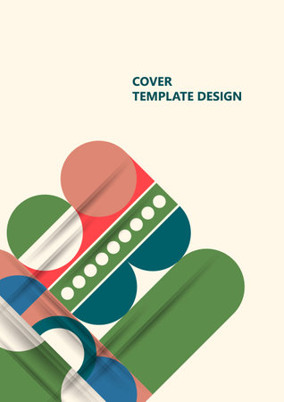 Modern laconic geometric composition for cards, heading, invitation, poster, social networks, publications after publication. vector illustration.のイラスト素材