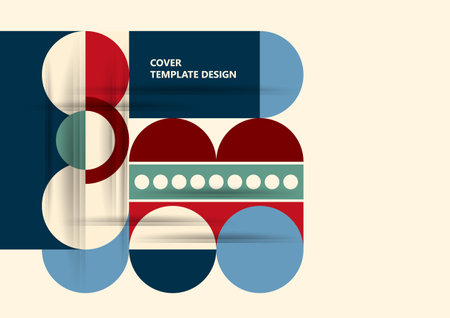 Modern laconic geometric composition for cards, heading, invitation, poster, social networks, publications after publication. vector illustration.のイラスト素材