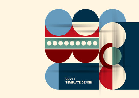 Modern laconic geometric composition for cards, heading, invitation, poster, social networks, publications after publication. vector illustration.のイラスト素材