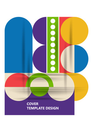 Modern laconic geometric composition for cards, heading, invitation, poster, social networks, publications after publication. vector illustration.のイラスト素材