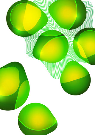 Set of colorful geometric rounded shapes and lines. Abstract backgrounds for wallpaper, business cards, cover, poster, banner, brochure, header, website. Vector illustration.のイラスト素材