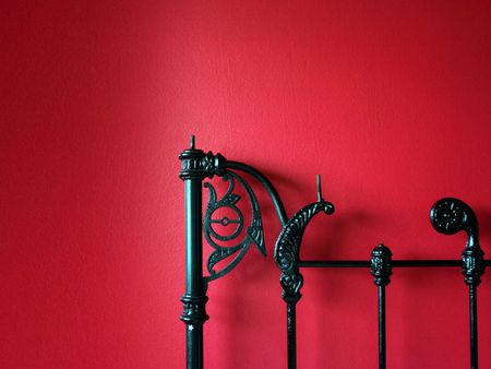 wall and bedの写真素材