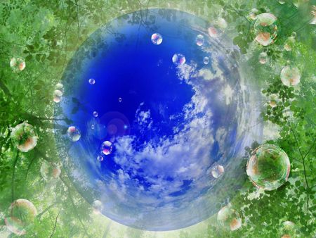 big bubble artの写真素材