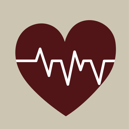 heart day heart with cardiogram and heart careのイラスト素材
