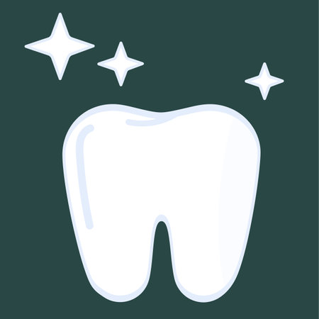 vector image of a tooth on a green backgroundのイラスト素材