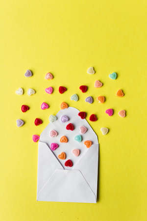 Hearts and envelopeの写真素材