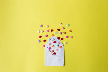 Hearts and envelopeの写真素材