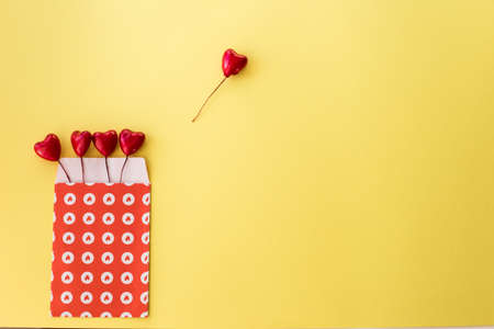 Hearts and envelopeの写真素材
