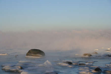 Sea is freezingの写真素材