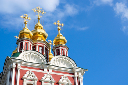 Novodevichy Convent in Moscow. Church Savior Transfiguration over the north gate. Fragment.のeditorial素材