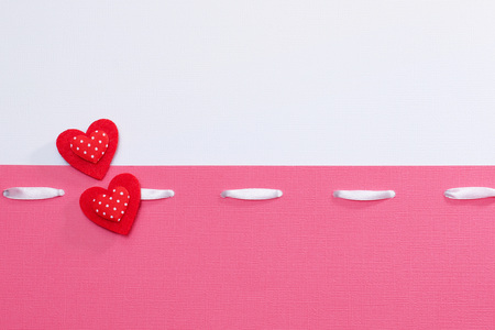 Valentine's Day. Congratulatory background with heartsの写真素材