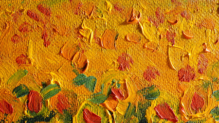 Oil paints on canvas. Multicolored background.の写真素材