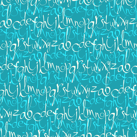 Vector seamless pattern with hand drawn lettersのイラスト素材