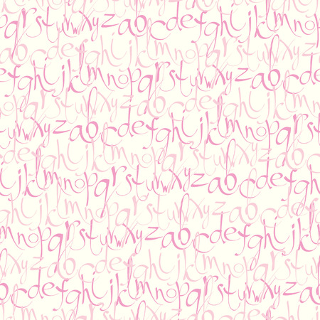 Vector seamless pattern with hand drawn lettersのイラスト素材