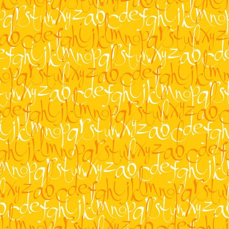 Vector seamless pattern with hand drawn decorative lettersのイラスト素材