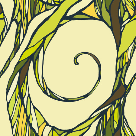 Hand drawn abstract doodle ornamental seamless patternのイラスト素材