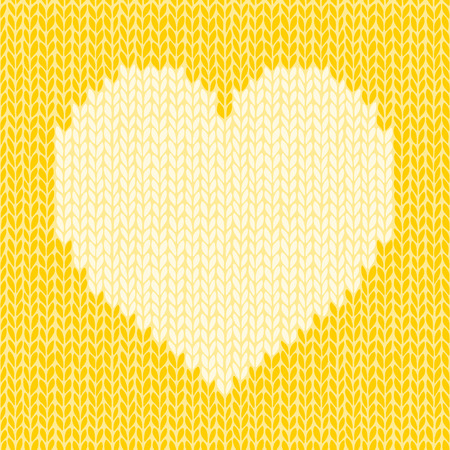 Vector background with knitted heart  Romantic texture  Vector illustrationのイラスト素材