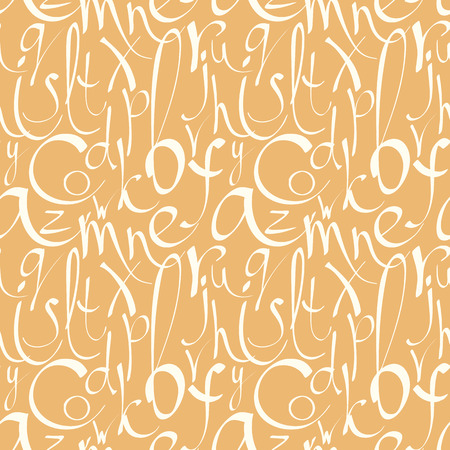 Seamless pattern with hand drawn decorative lettersのイラスト素材