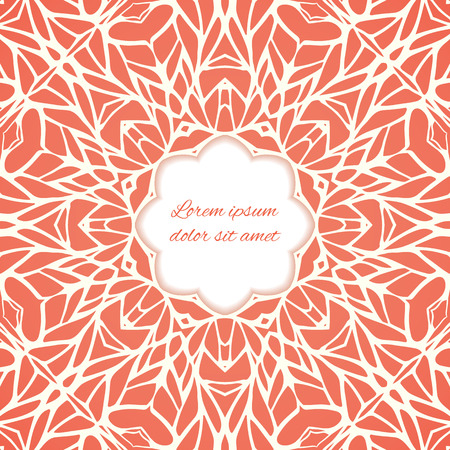 Mosaic ornamental lace frame, abstract backgroundのイラスト素材