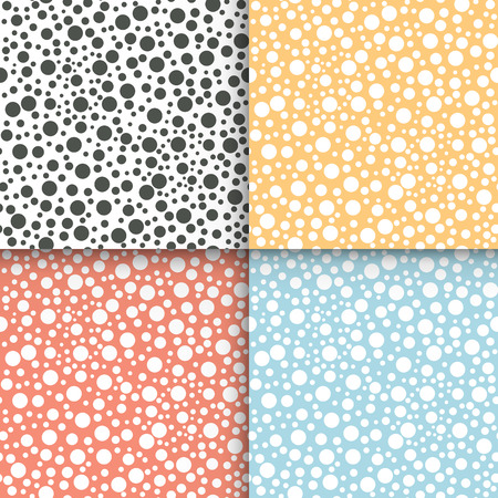 Polka dot seamless patterns setのイラスト素材