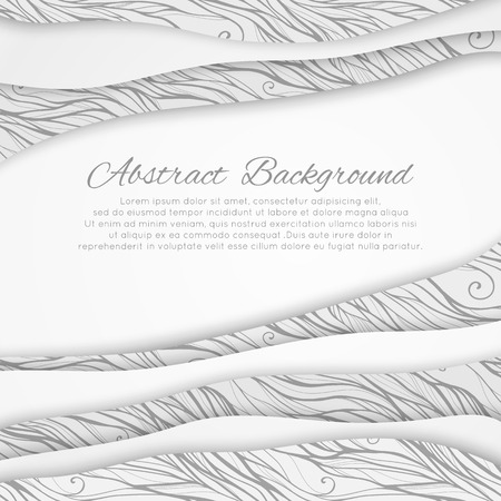 Abstract background with doodle ornamentのイラスト素材