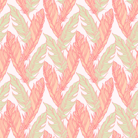 Feather seamless patternのイラスト素材