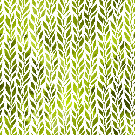 Floral seamless pattern with branches. Watercolor bright hand painted background. Template for your design. Vector illustrationのイラスト素材