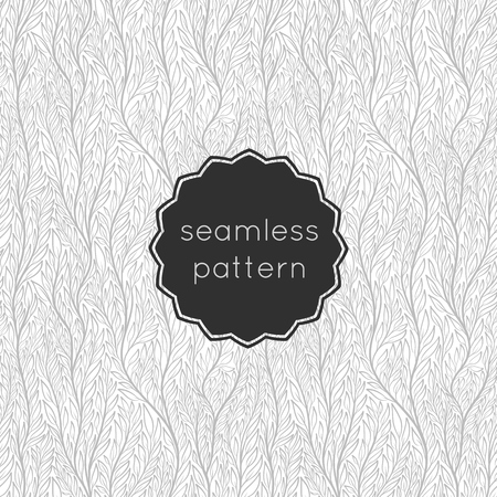 Hand drawn pattern with decorative floral ornament. Stylized colorful branches. Summer spring background, nature collection. Vector illustrationのイラスト素材