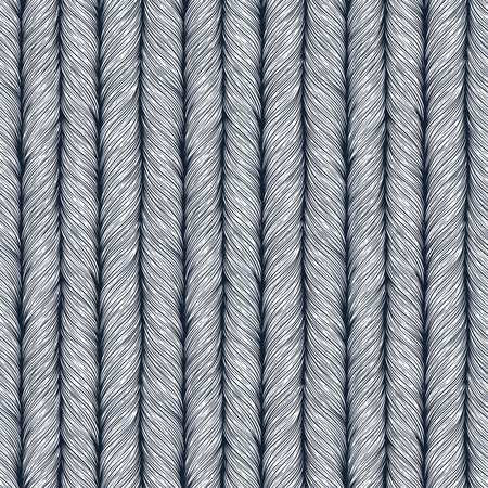 Hand drawn pattern with decorative weaving ornament. Stylized abstract neutral universal texture. Vector illustrationのイラスト素材