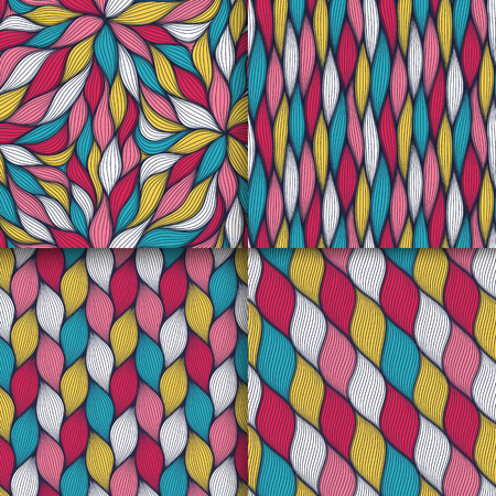 Colorful wavy abstract line design.のイラスト素材