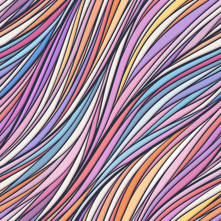 Colorful wavy abstract line design.のイラスト素材
