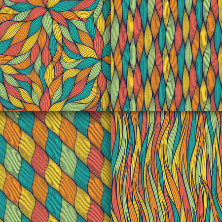Abstract wavy lines patterns.のイラスト素材
