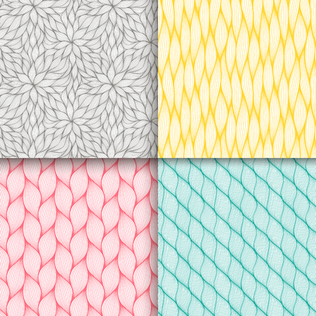 Set of different organic and floral pattern.のイラスト素材