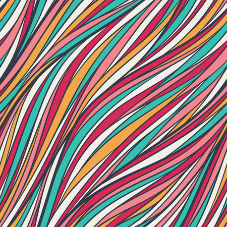 Abstract wavy lines seamless patterns set. Floral organic like vector illustration. Bright colorful seamlessly tiling background collection.のイラスト素材