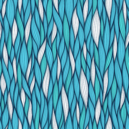 Abstract wavy lines seamless patterns set. Floral organic like vector illustration. Bright colorful seamlessly tiling background collection.のイラスト素材