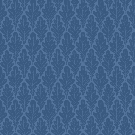 Stylized colorful silhouette oak leaves seamless pattern. Nature universal textures. Hand drawn decorative floral ornamental background. Vector illustrationのイラスト素材