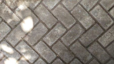 Grey brick close up patternの写真素材