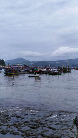 boats on the pierの写真素材