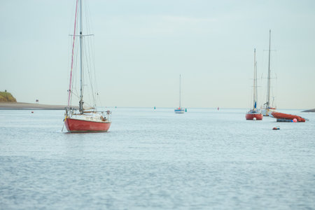 Yacht in the sea. Yacht parking Sea port.の写真素材