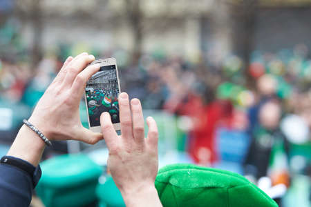 The St Patrick's Day Parade in Dublinのeditorial素材