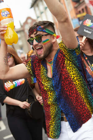 Public event for homosexual rights with a parade on the lakeside of the city.