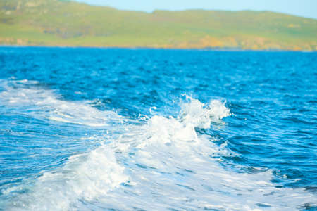 Texture of beautiful wave in the ocean.
